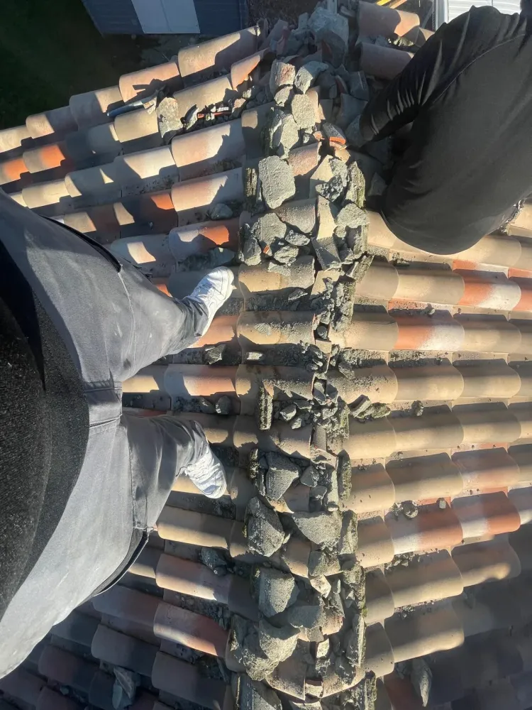 Remplacement faitages en béton